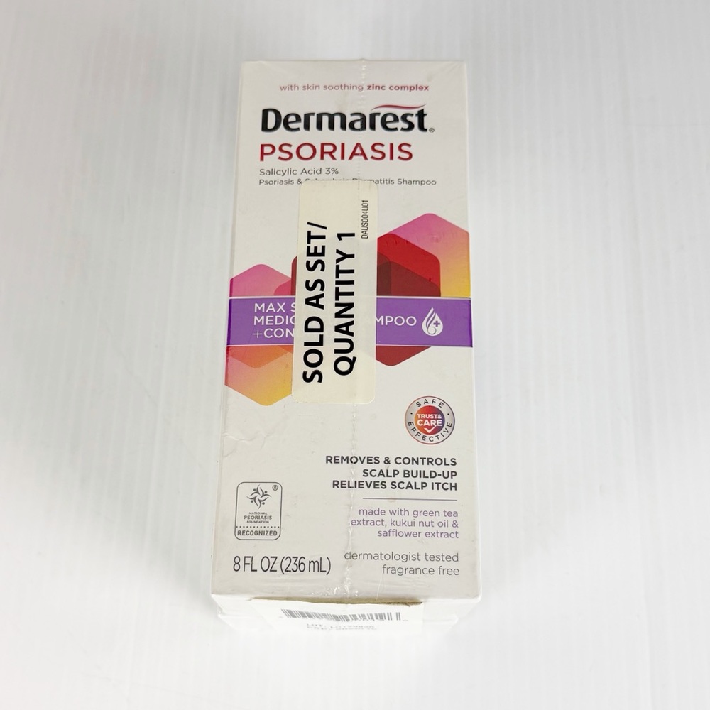 Dermarest Psoriasis Medicated Shampoo & Conditioner 8 Oz Pack of 2 EXP 10/26